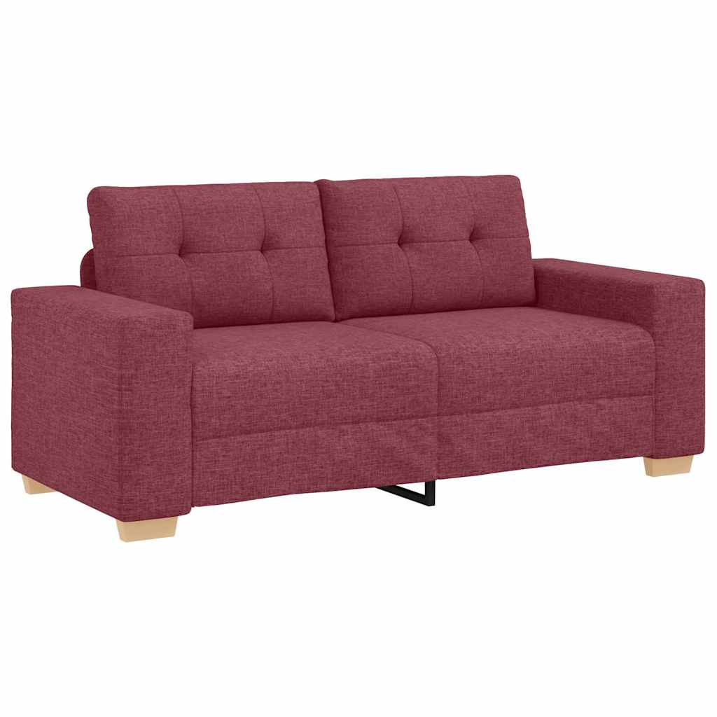 Borvörös szövet loveseat kanapé 140 cm Borvörös szövet loveseat kanapé 140 cm