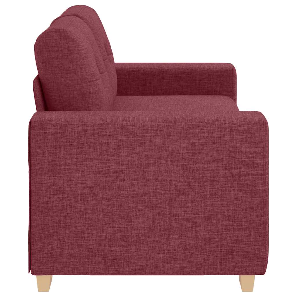 Borvörös szövet loveseat kanapé 140 cm Borvörös szövet loveseat kanapé 140 cm