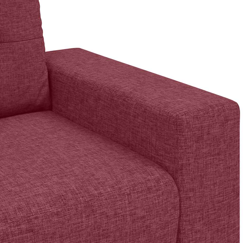 Borvörös szövet loveseat kanapé 140 cm Borvörös szövet loveseat kanapé 140 cm