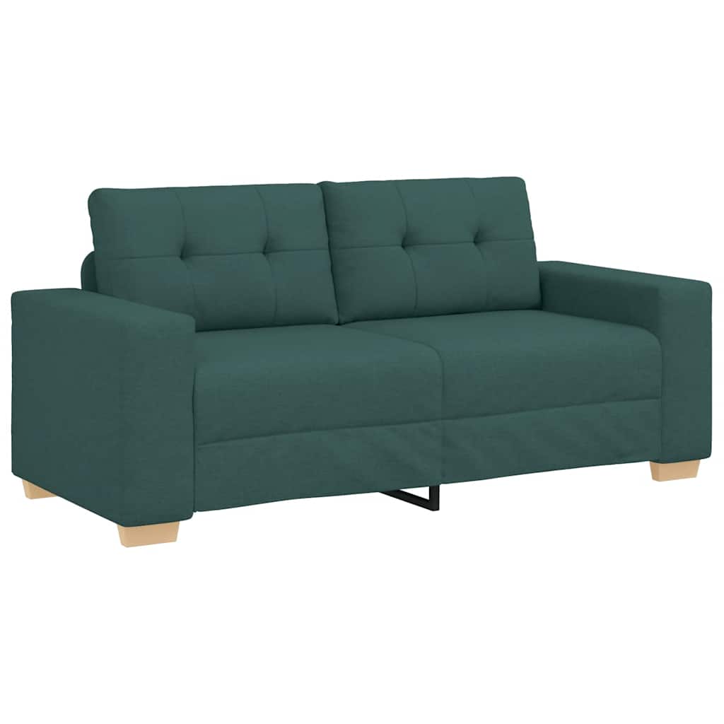 Sötétzöld szövet loveseat kanapé 140 cm