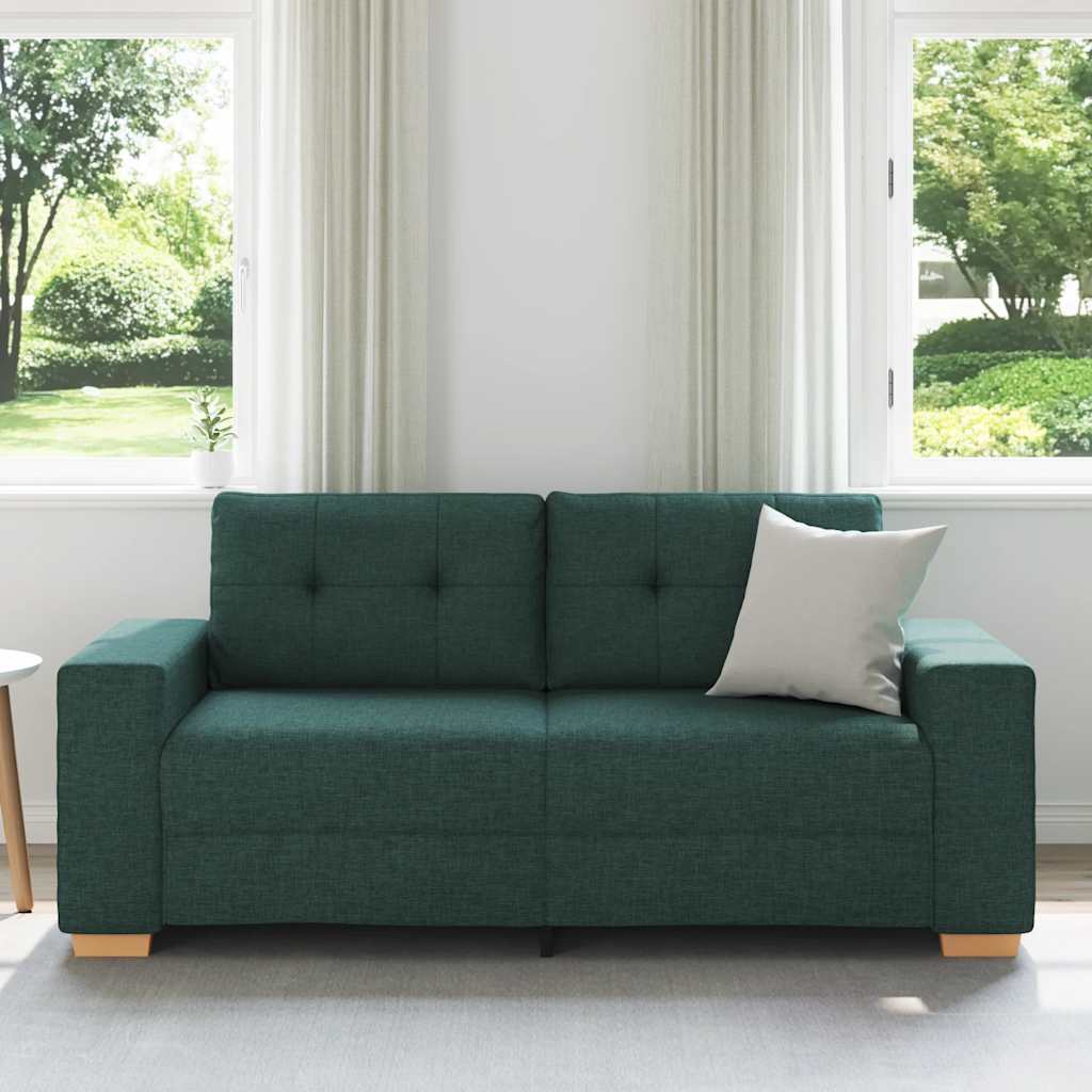 Sötétzöld szövet loveseat kanapé 140 cm