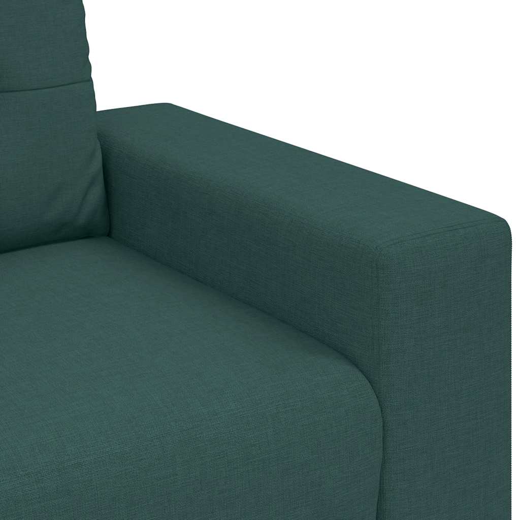 Sötétzöld szövet loveseat kanapé 140 cm