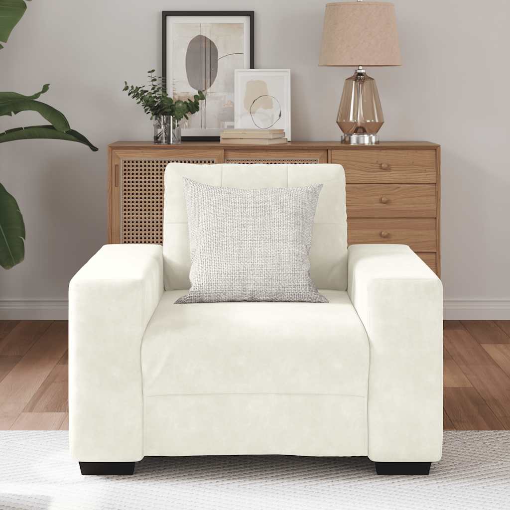 Krém bársony kanapéfotel 59 cm Krém bársony kanapéfotel 59 cm