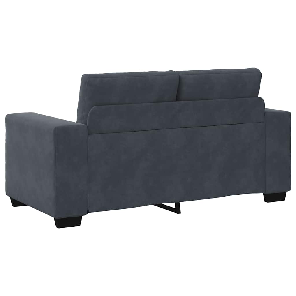 Sötétszürke bársony loveseat kanapé 120 cm