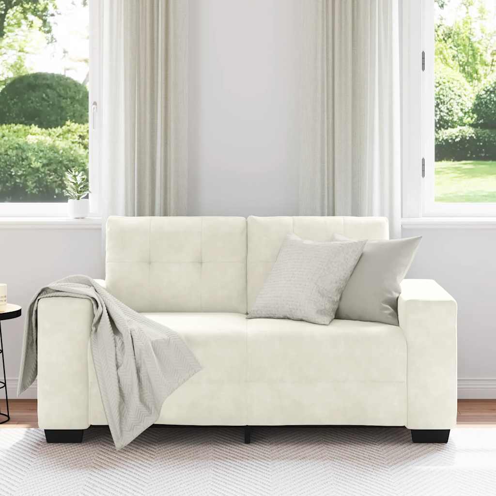 Krém bársony loveseat kanapé 120 cm