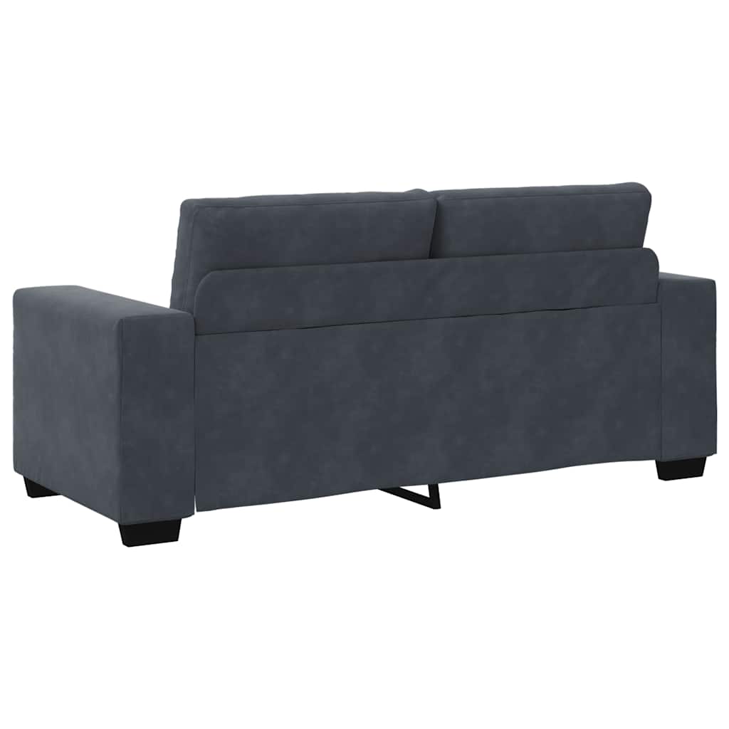 Sötétszürke bársony loveseat kanapé 140 cm