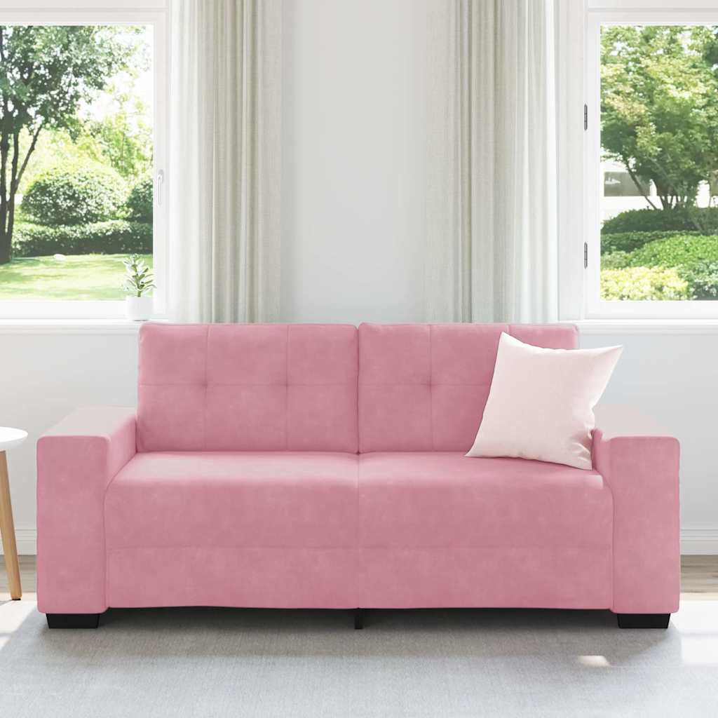 Rózsaszín bársony loveseat kanapé 140 cm