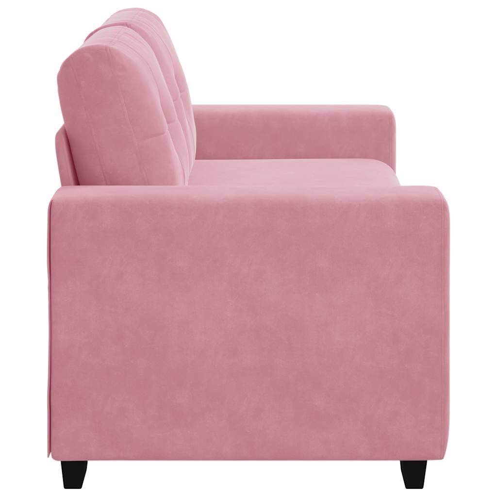 Rózsaszín bársony loveseat kanapé 140 cm