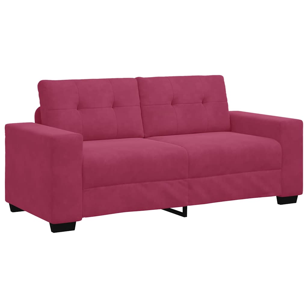 Bordó bársony loveseat kanapé 140 cm