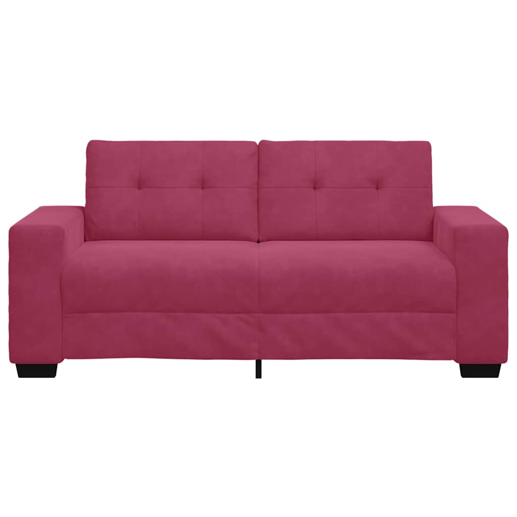 Bordó bársony loveseat kanapé 140 cm