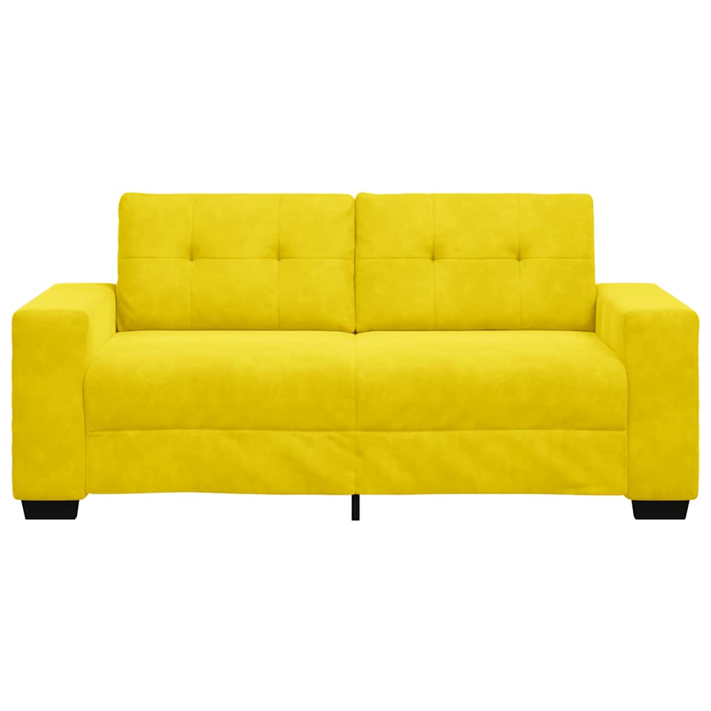 Sárga bársony loveseat kanapé 140 cm Sárga bársony loveseat kanapé 140 cm
