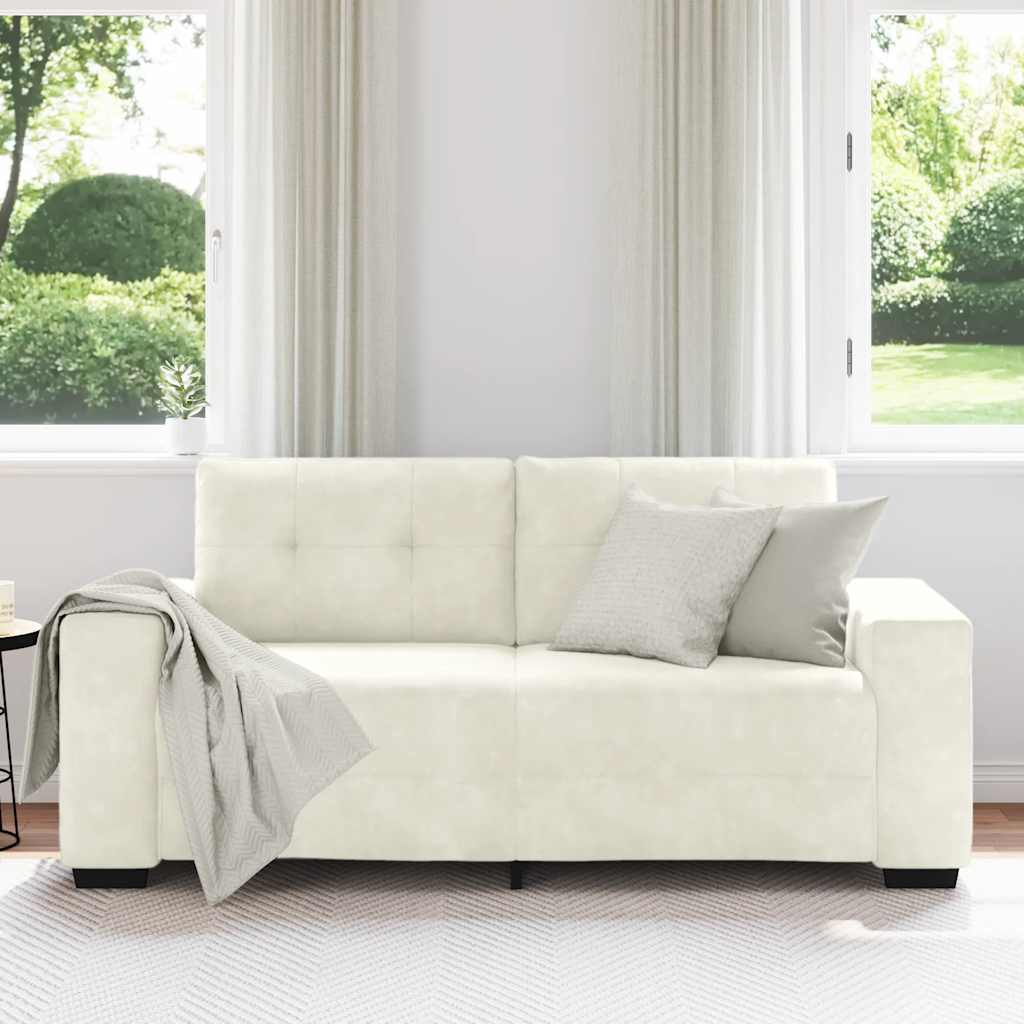 Krém bársony loveseat kanapé 140 cm
