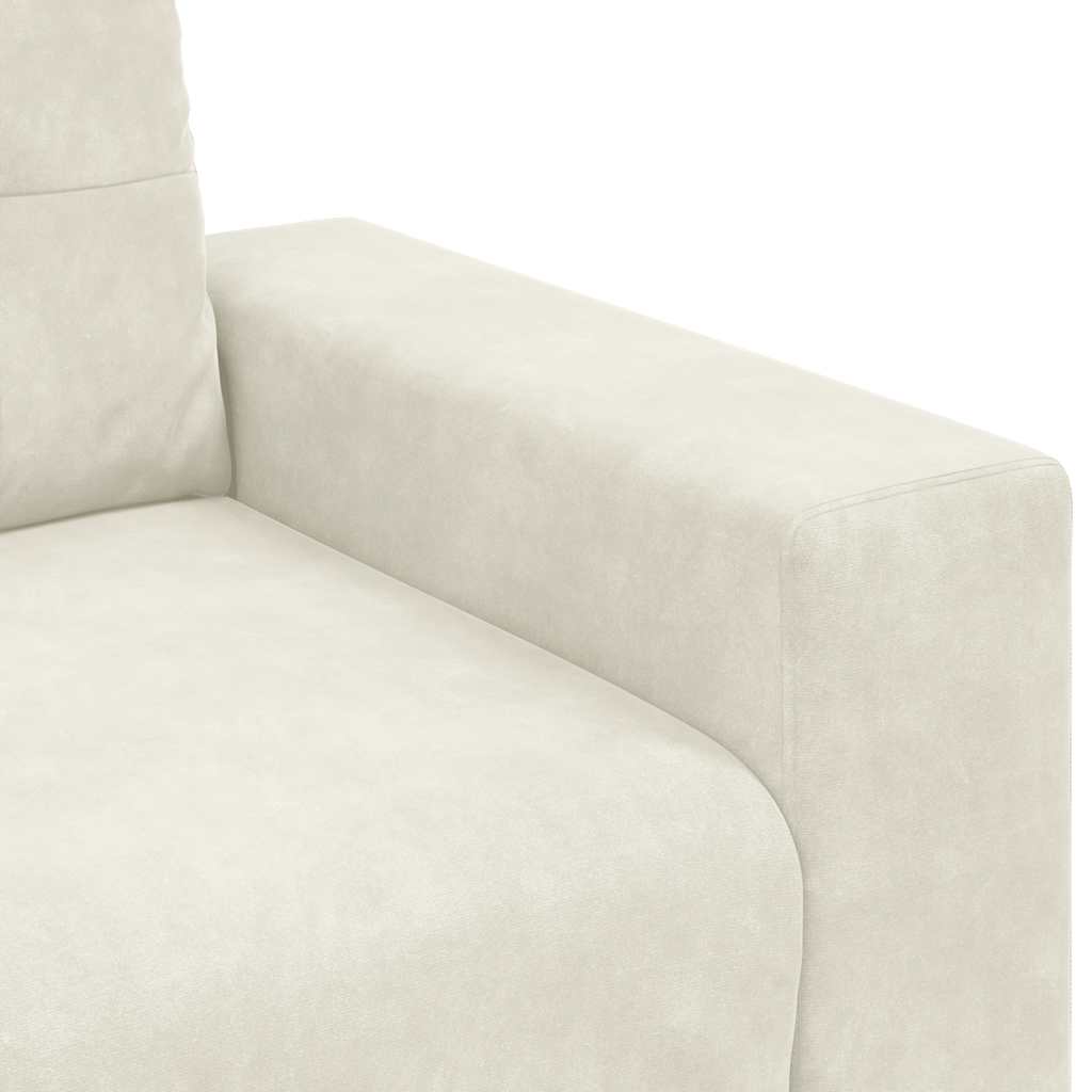 Krém bársony loveseat kanapé 140 cm