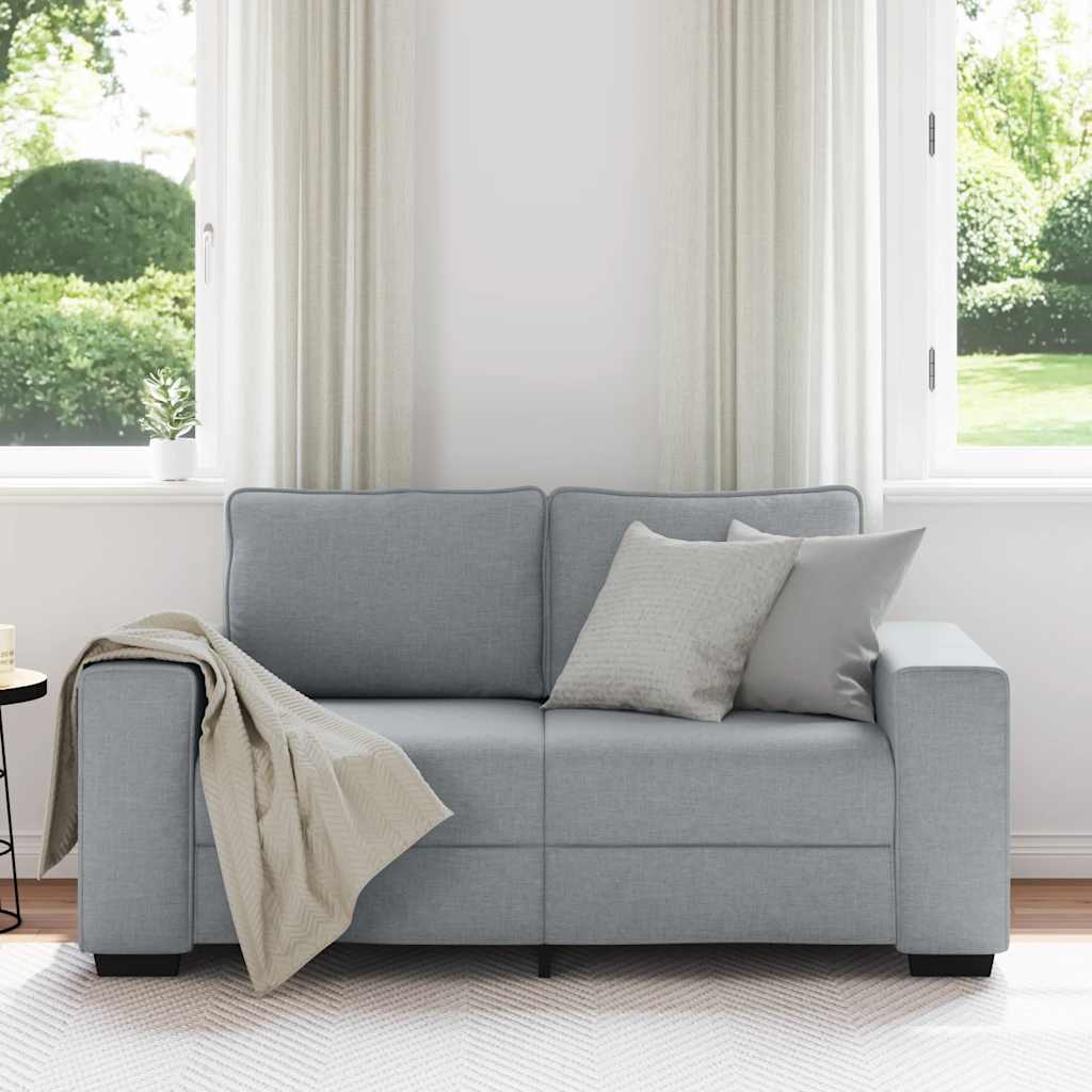 Kétszemélyes világosszürke szövetkanapé 120 cm Kétszemélyes világosszürke szövetkanapé 120 cm