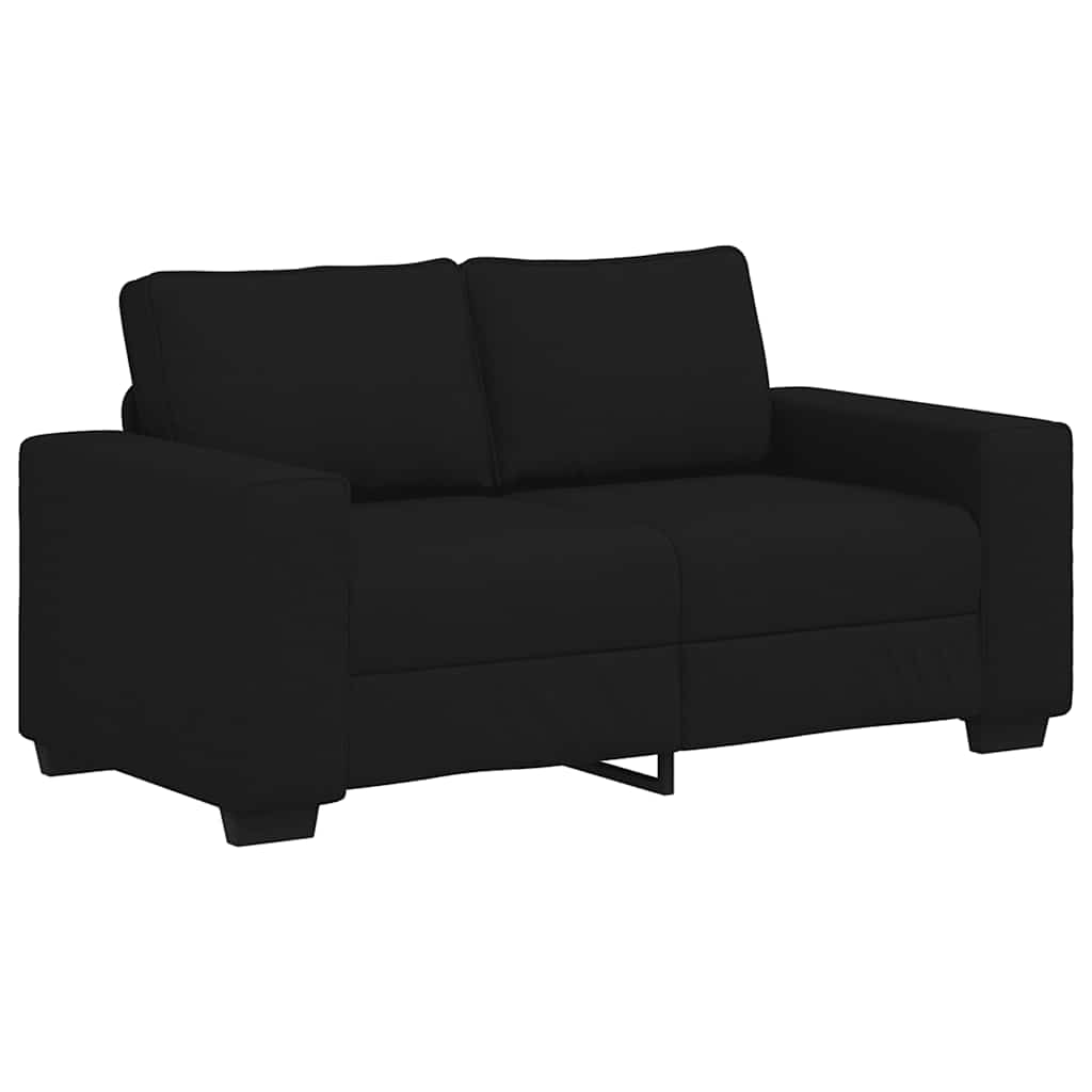 Kétszemélyes fekete szövetkanapé 120 cm Kétszemélyes fekete szövetkanapé 120 cm