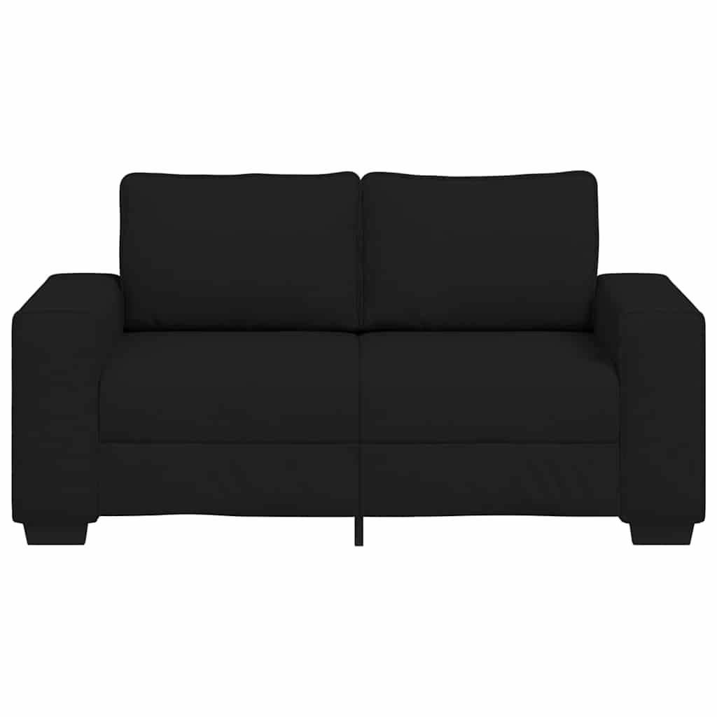 Kétszemélyes fekete szövetkanapé 120 cm Kétszemélyes fekete szövetkanapé 120 cm