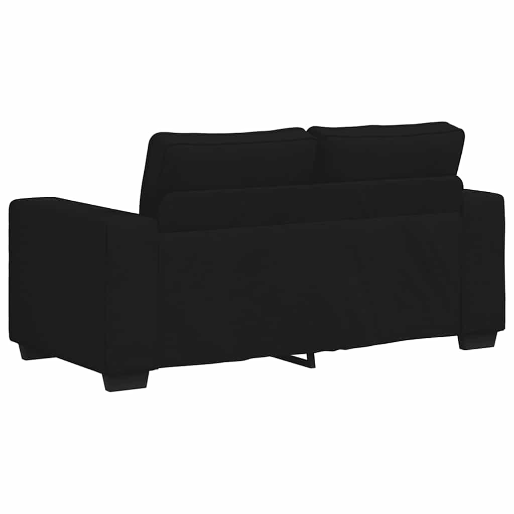 Kétszemélyes fekete szövetkanapé 120 cm Kétszemélyes fekete szövetkanapé 120 cm