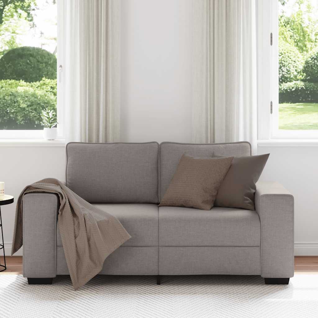 Kétszemélyes fekete szövetkanapé 120 cm Kétszemélyes fekete szövetkanapé 120 cm