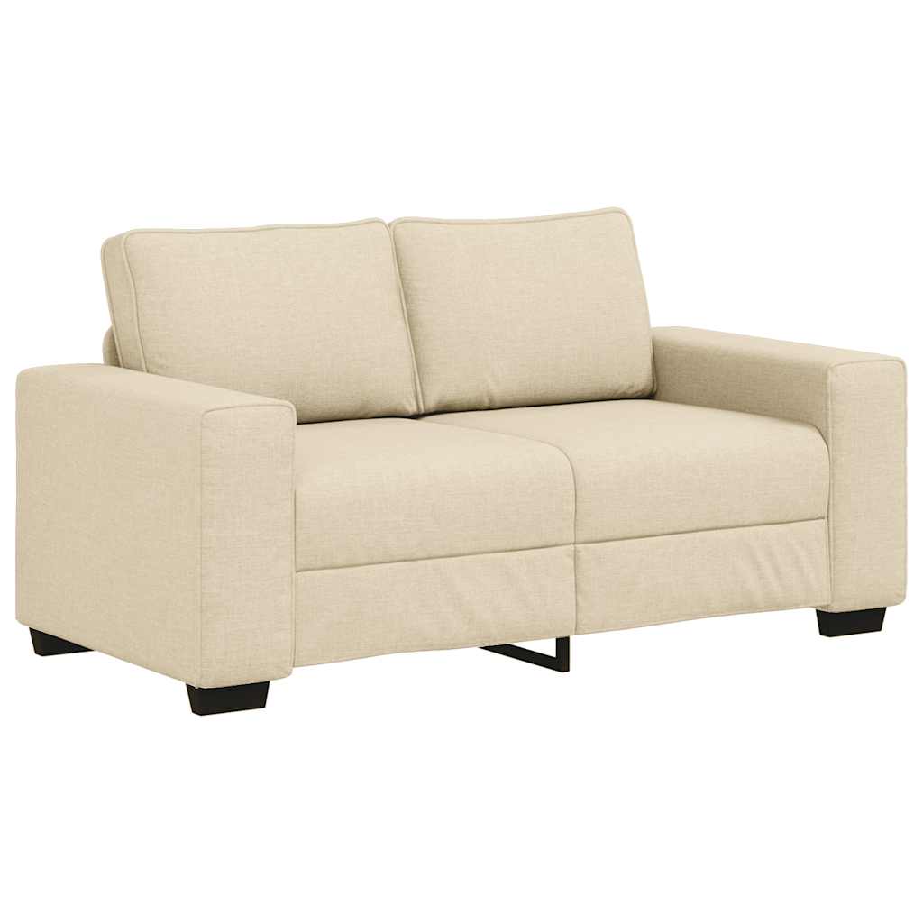 Kétszemélyes krémszínű szövetkanapé 120 cm