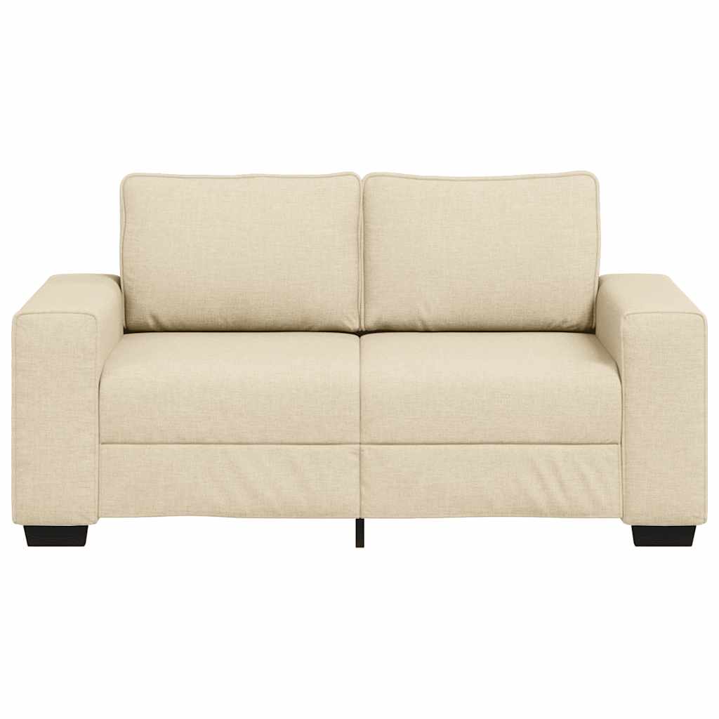 Kétszemélyes krémszínű szövetkanapé 120 cm