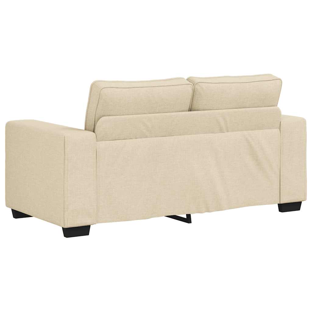 Kétszemélyes krémszínű szövetkanapé 120 cm