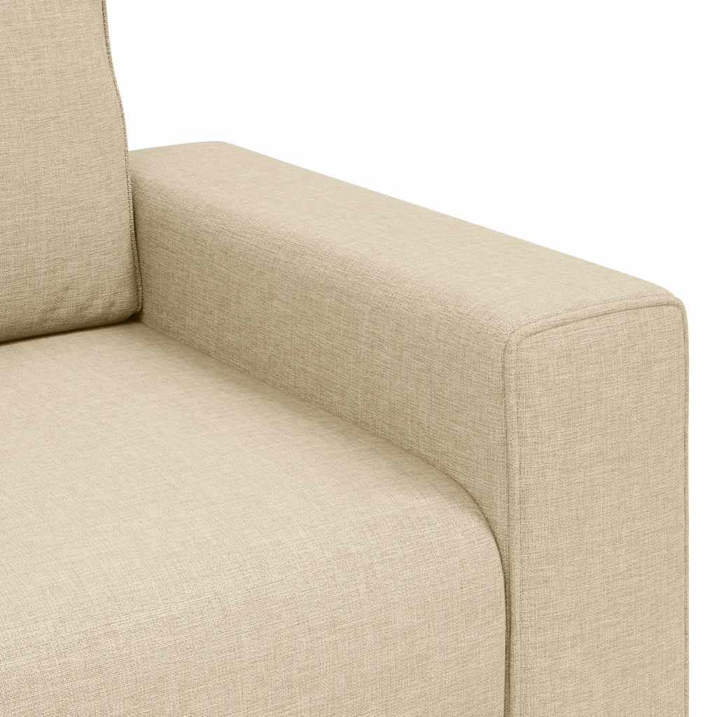 Kétszemélyes krémszínű szövetkanapé 120 cm