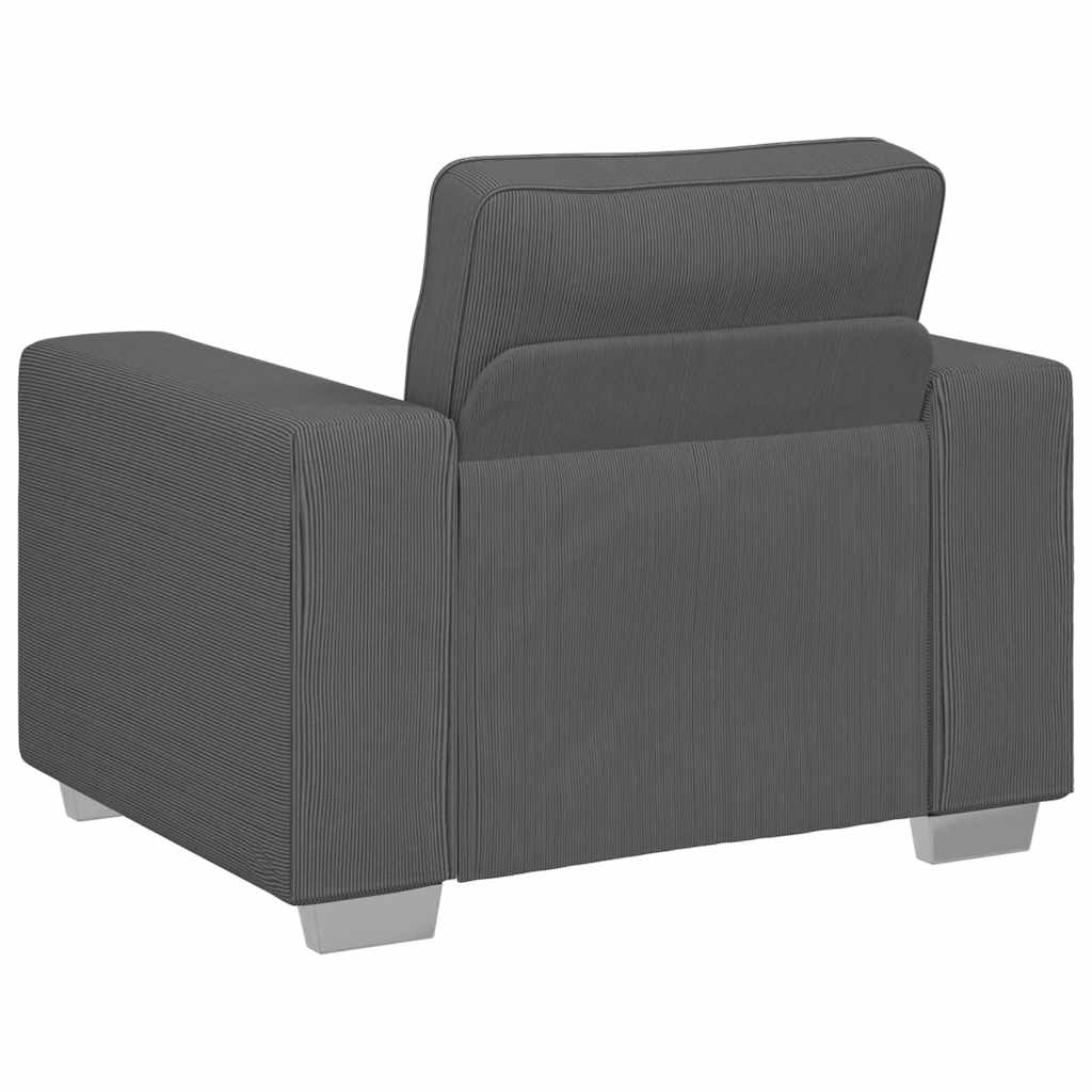 Sötétszürke kordbársony szövet kanapéfotel 59 cm Sötétszürke kordbársony szövet kanapéfotel 59 cm