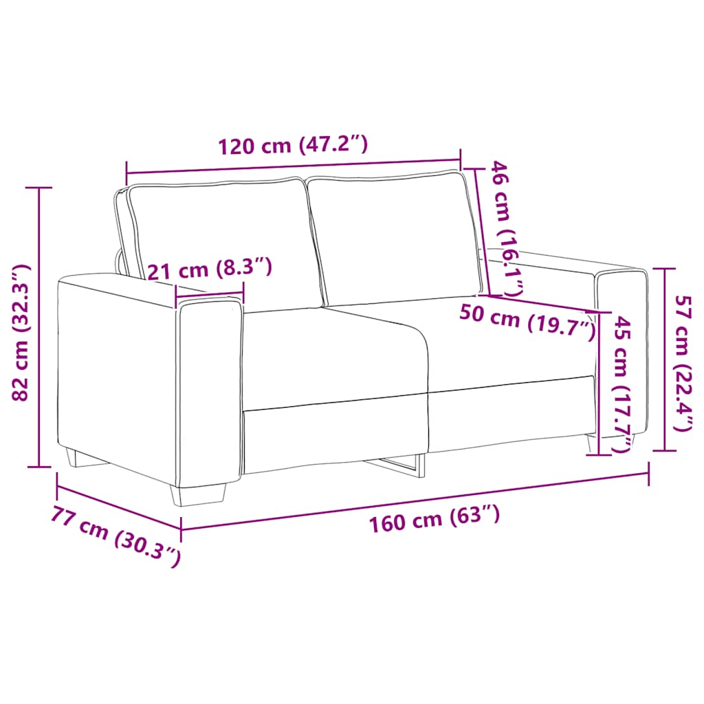 Sötétszürke kordbársony szövet loveseat kanapé 120 cm Sötétszürke kordbársony szövet loveseat kanapé 120 cm
