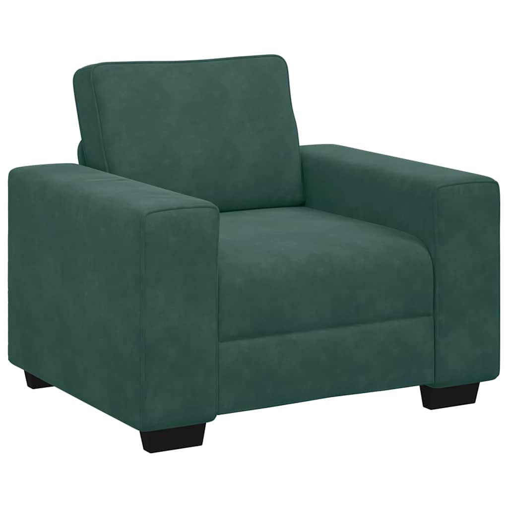 Sötétzöld bársony kanapéfotel 60 cm Sötétzöld bársony kanapéfotel 60 cm