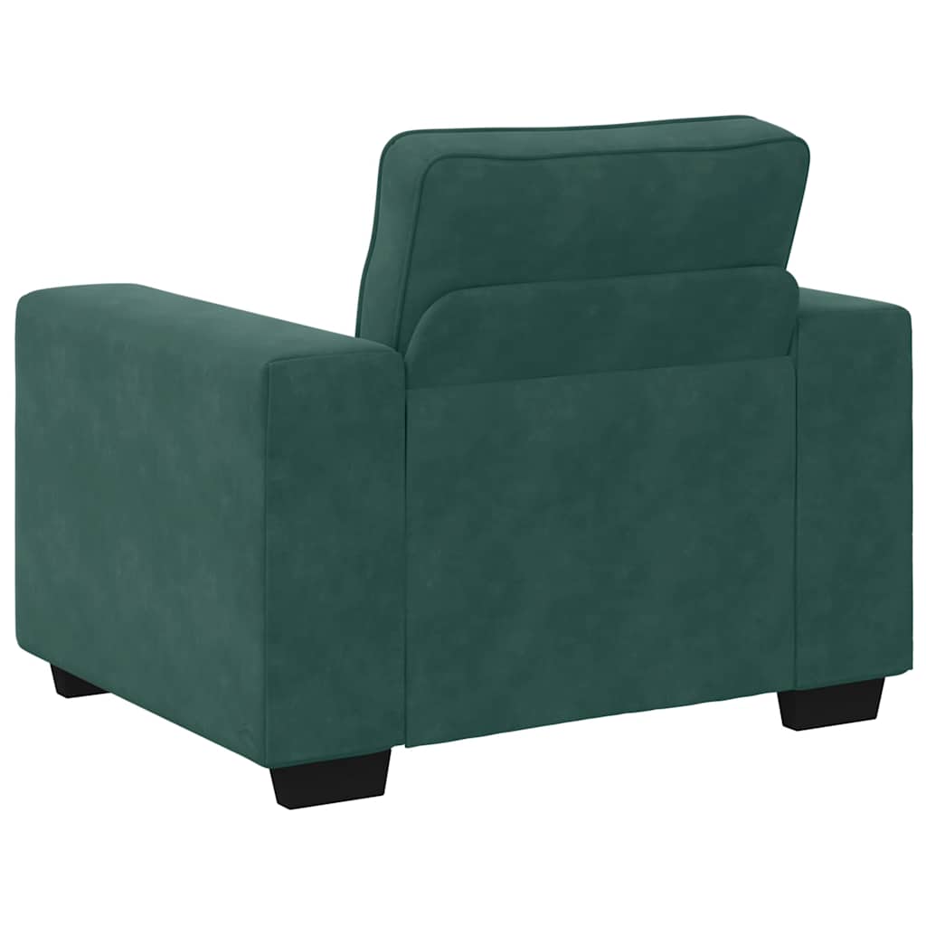 Sötétzöld bársony kanapéfotel 60 cm Sötétzöld bársony kanapéfotel 60 cm