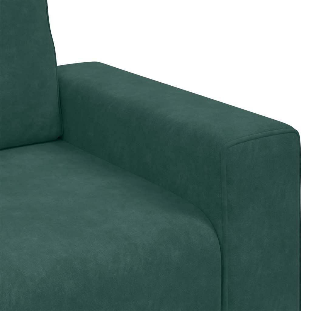 Sötétzöld bársony kanapéfotel 60 cm Sötétzöld bársony kanapéfotel 60 cm