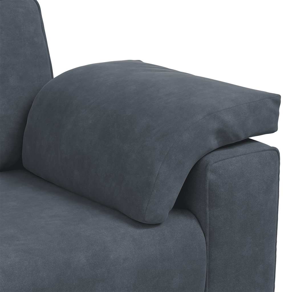 Sötétszürke bársony loveseat kanapé 120 cm