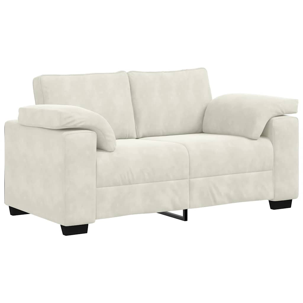 Krém bársony loveseat kanapé 120 cm