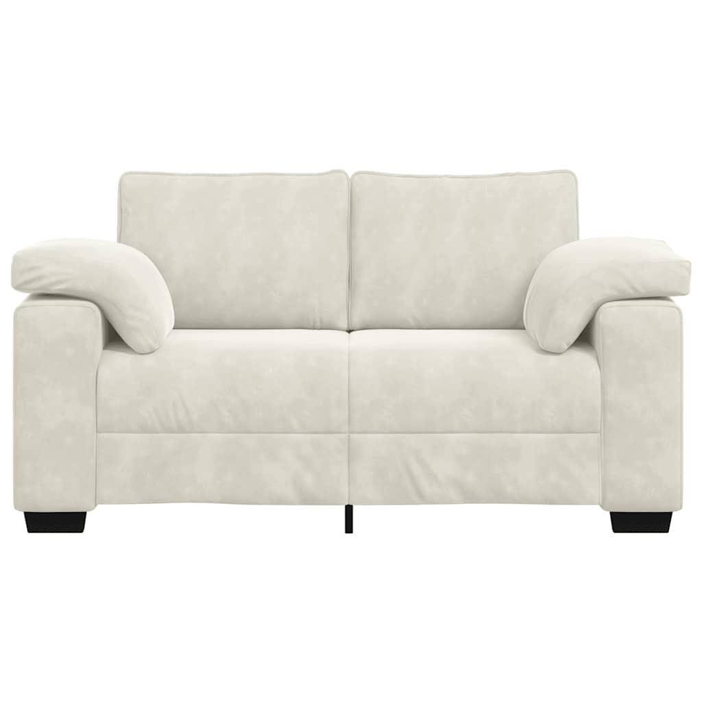 Krém bársony loveseat kanapé 120 cm