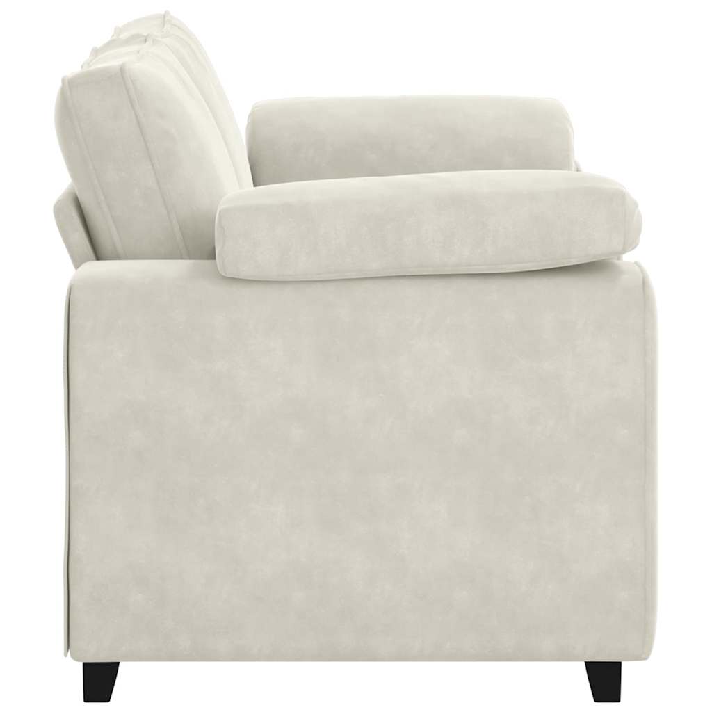Krém bársony loveseat kanapé 120 cm