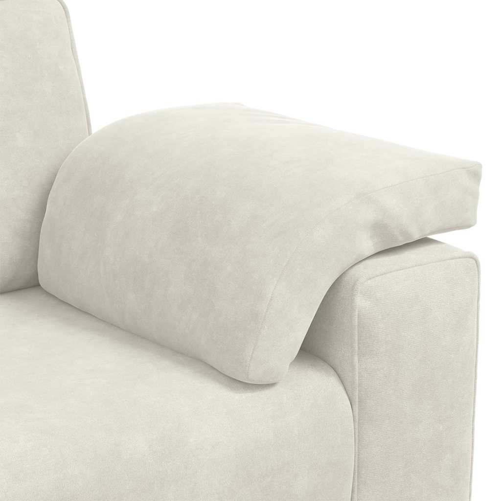 Krém bársony loveseat kanapé 120 cm