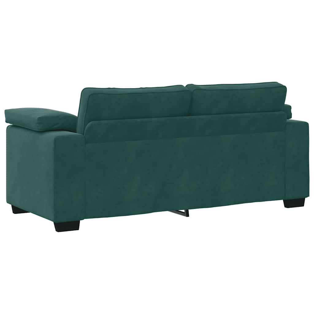 Sötétzöld bársony loveseat kanapé 140 cm Sötétzöld bársony loveseat kanapé 140 cm