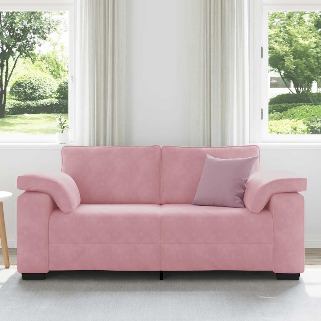 Rózsaszín bársony loveseat kanapé 140 cm Rózsaszín bársony loveseat kanapé 140 cm