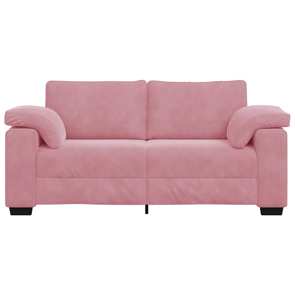 Rózsaszín bársony loveseat kanapé 140 cm Rózsaszín bársony loveseat kanapé 140 cm