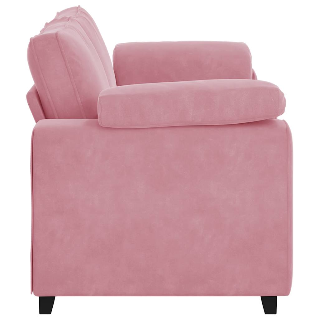 Rózsaszín bársony loveseat kanapé 140 cm Rózsaszín bársony loveseat kanapé 140 cm