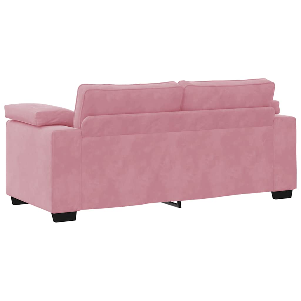 Rózsaszín bársony loveseat kanapé 140 cm Rózsaszín bársony loveseat kanapé 140 cm