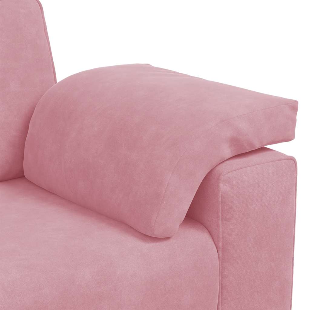 Rózsaszín bársony loveseat kanapé 140 cm Rózsaszín bársony loveseat kanapé 140 cm