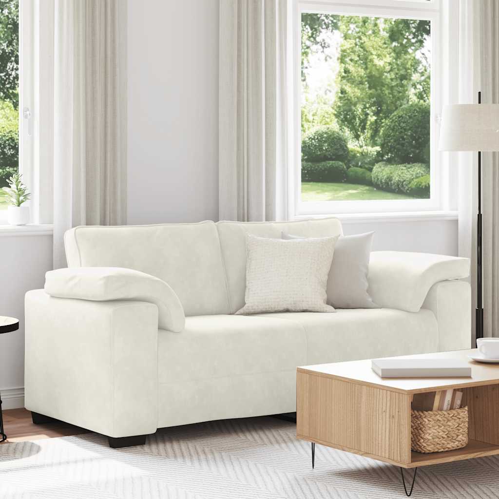 Krém bársony loveseat kanapé 180x77x82 cm