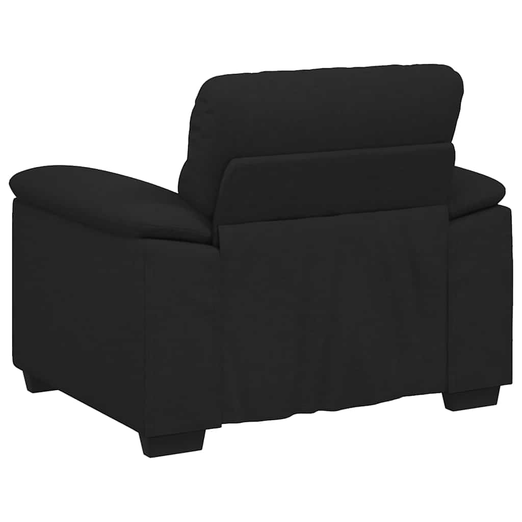 Fekete szövet kanapéfotel 60 cm