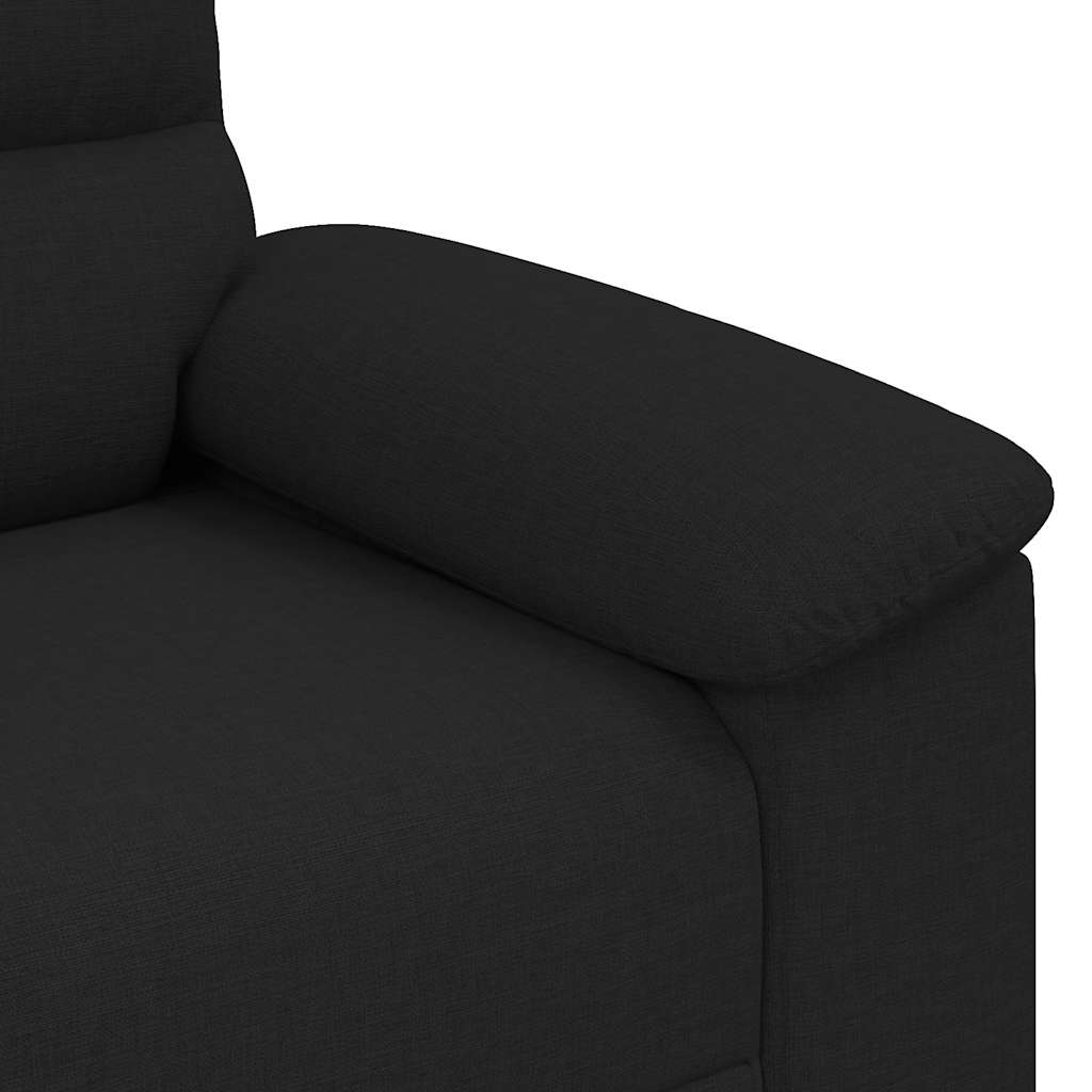 Fekete szövet kanapéfotel 60 cm