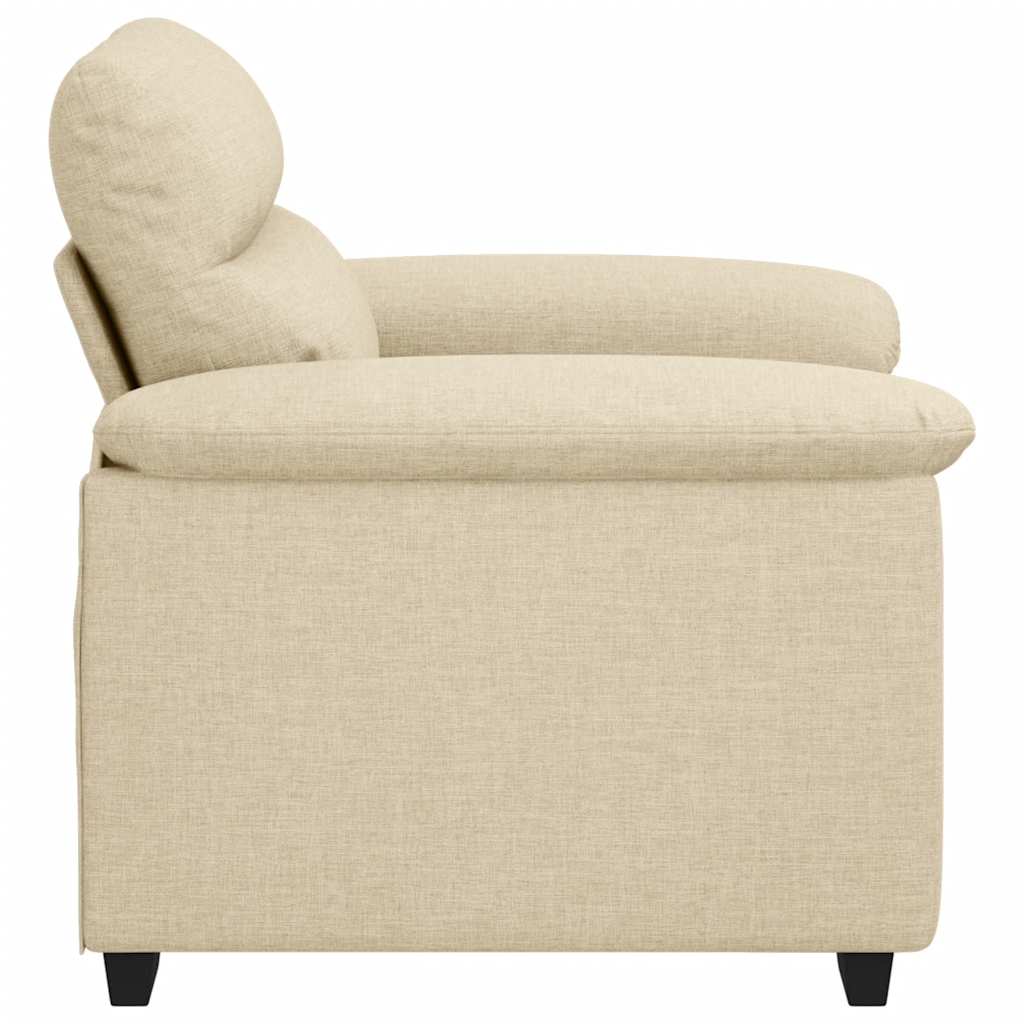 Krémszínű szövet kanapéfotel 60 cm