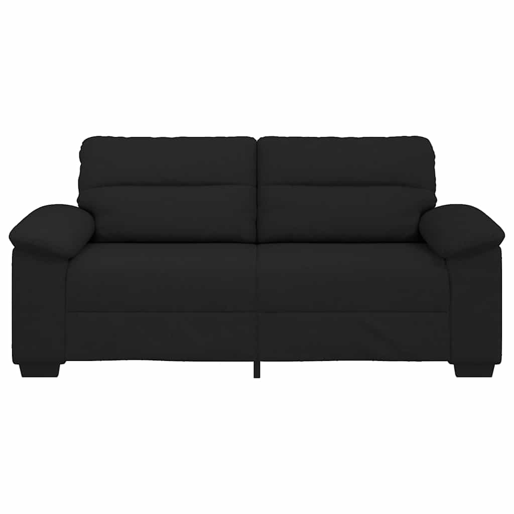 Kétszemélyes fekete szövetkanapé 140 cm Kétszemélyes fekete szövetkanapé 140 cm