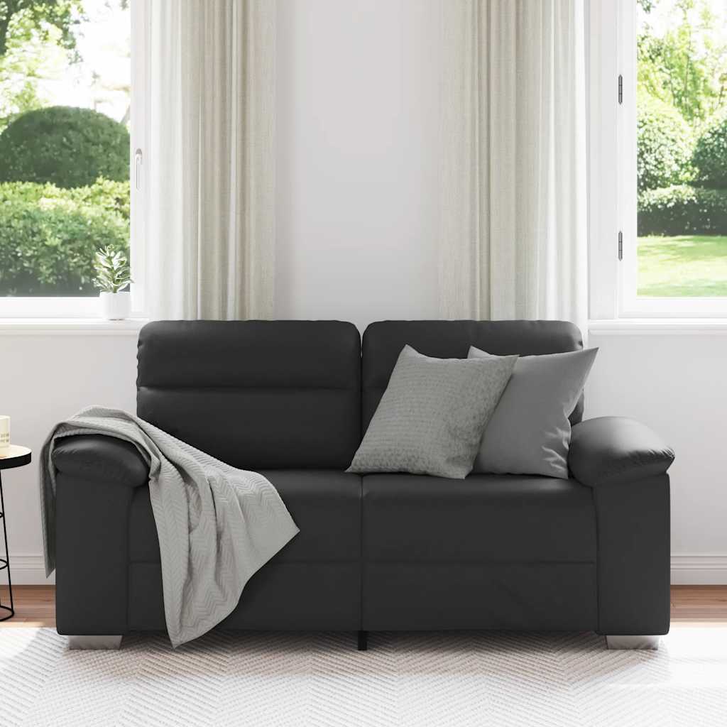 2 személyes fekete műbőr kanapé 120 cm 2 személyes fekete műbőr kanapé 120 cm