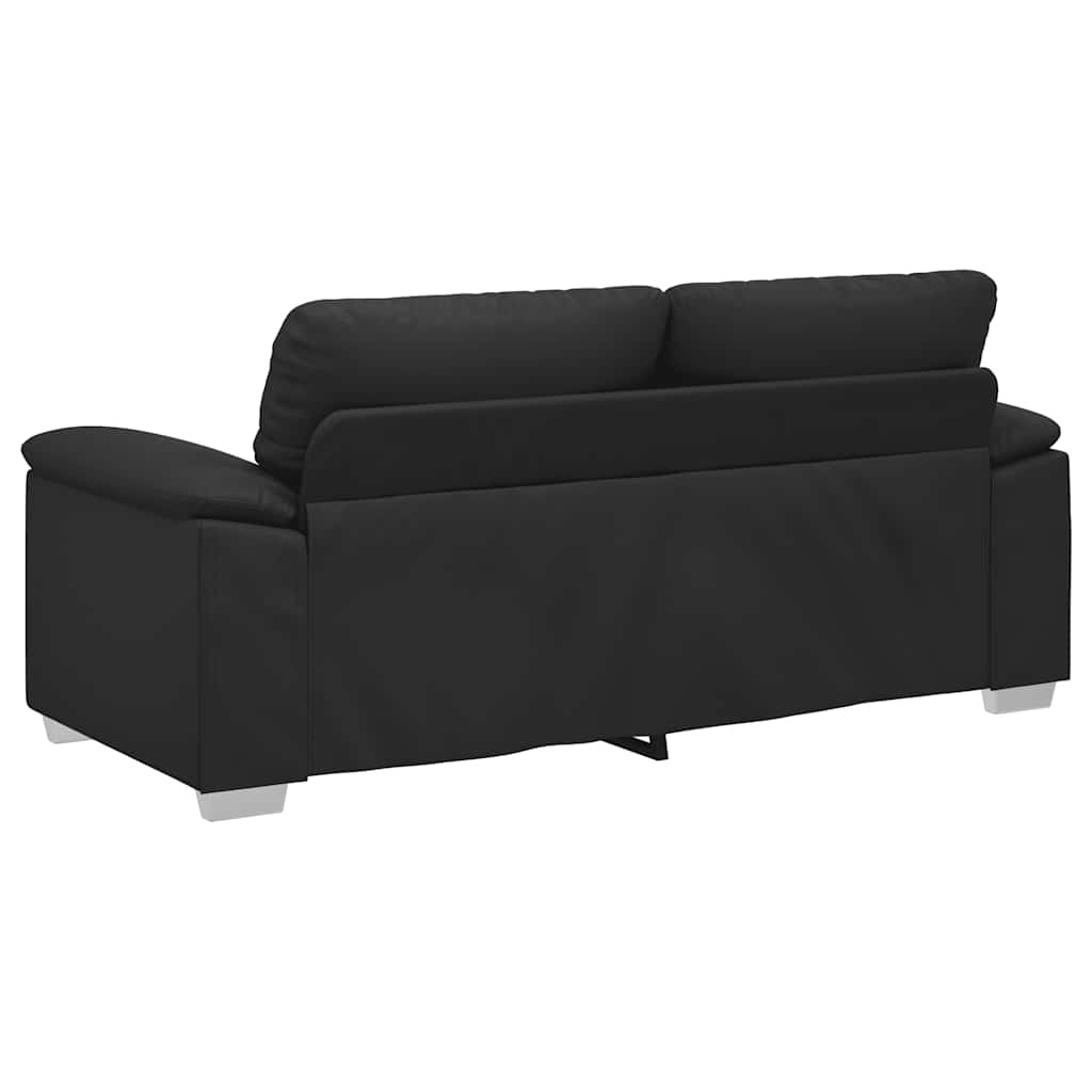 2 személyes fekete műbőr kanapé 140 cm 2 személyes fekete műbőr kanapé 140 cm