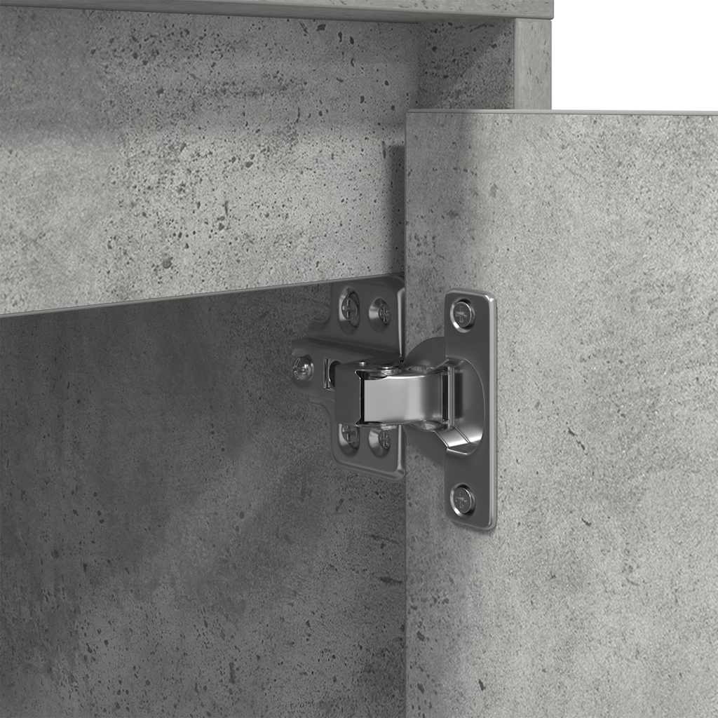 2 db betonszürke éjjeliszekrény led-fényekkel 38x34x50 cm